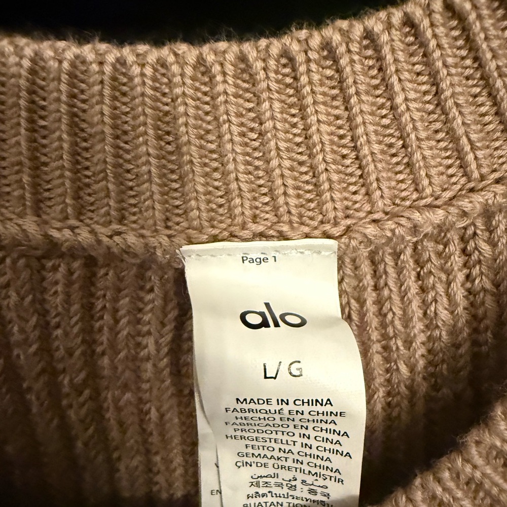 ALO Yoga Domain Rib Knit Crew Sweater - Picture 3 of 3
